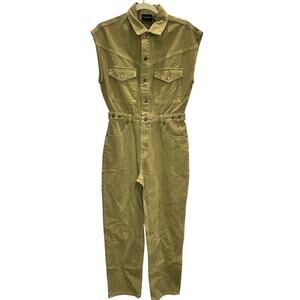 Miou Muse – Vintage Utility Jumpsuit – Green – Size Small